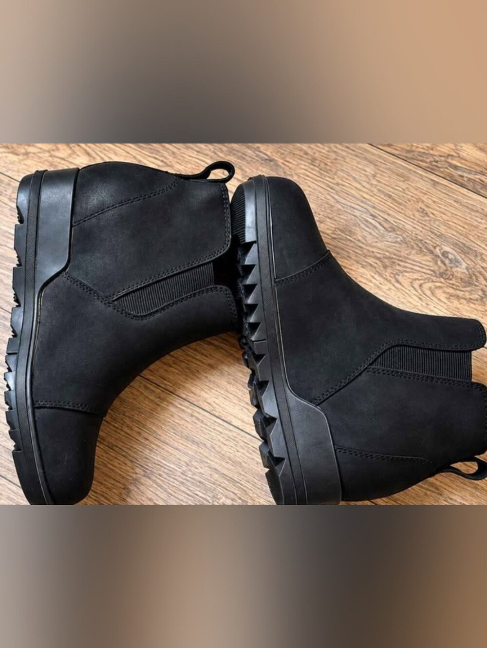 Sorel Black Chelsea Platform Boots